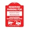 Signmission Reserved Parking for Assistant Manager Unauthorized Vehicles Towed Away, A-DES-RW-1824-23133 A-DES-RW-1824-23133 - alternate 1